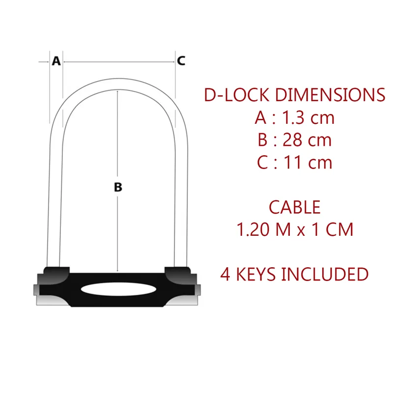 Master Lock Sold Secure Gold D-Lock+Cable 11X28X120cm 8285EURDPRO -4
